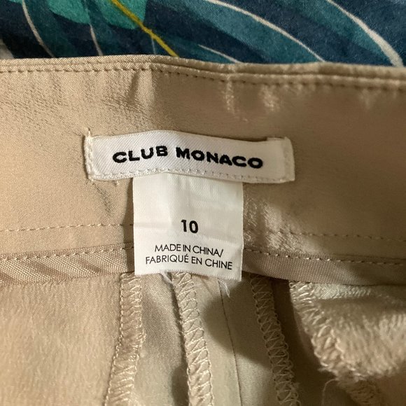 Club Monaco Pleated Pants in 100% silk light grey - sz 10 - Picture 6 of 6